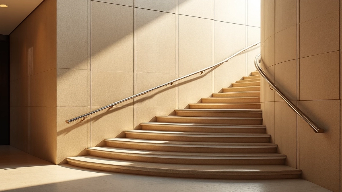 Tynk mozaikowy na klatce schodowej