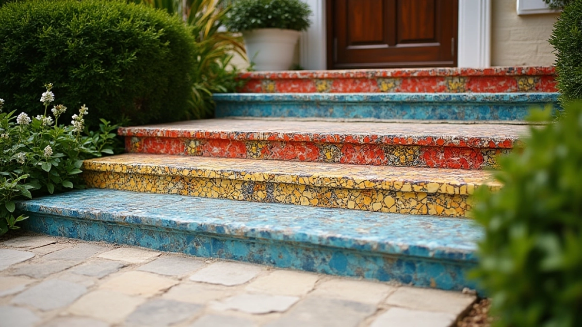 Tynk mozaikowy na schody