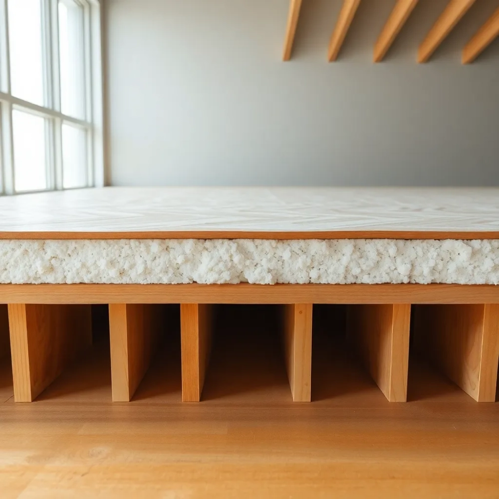 Warstwy podłogi na legarach