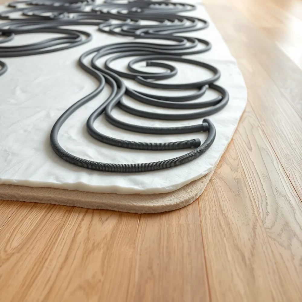 Warstwy podłogi z ogrzewaniem podłogowym