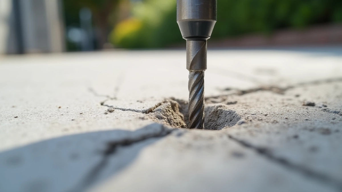 Wiercenie w płycie chodnikowej