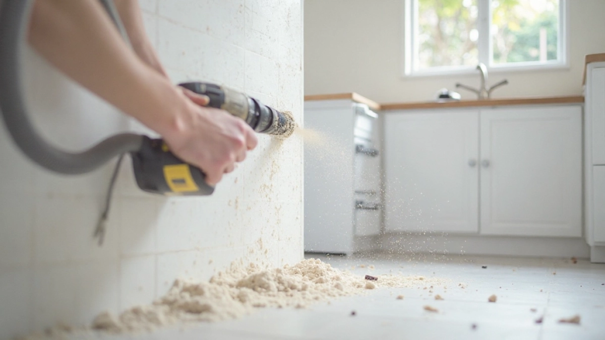 Wiercenie w ścianie bez kurzu