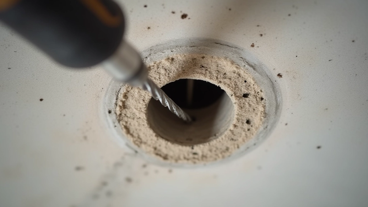 Wiercenie w stropie teriva