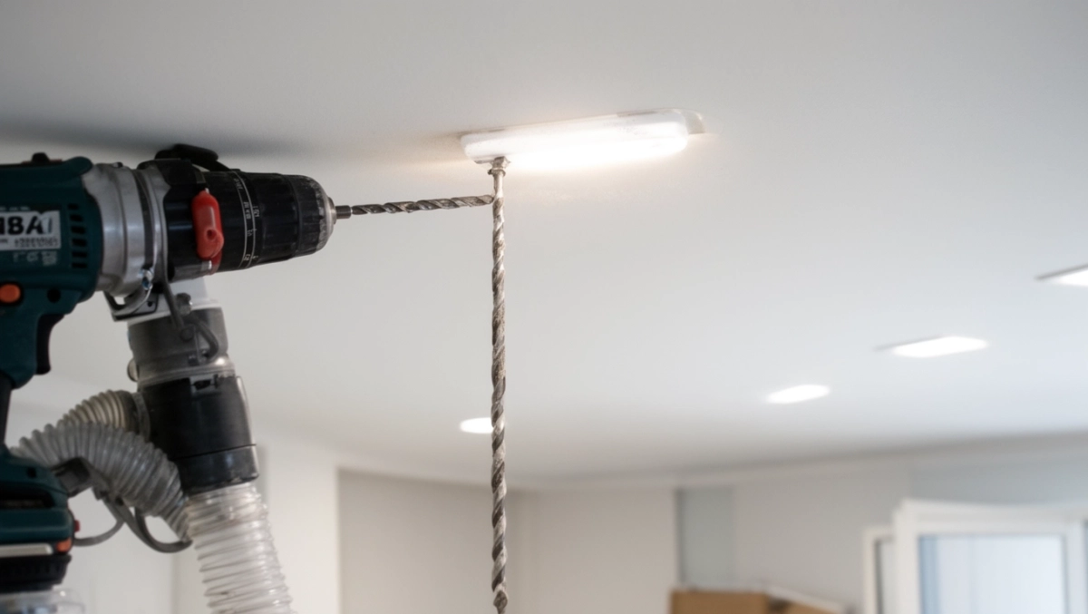 Wiercenie w suficie bez pyłu