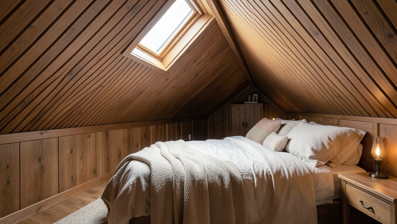 Wybór lameli do sypialni na poddaszu