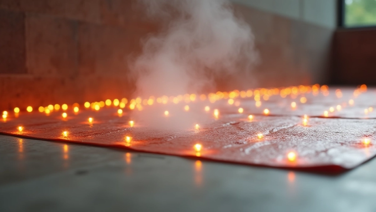 Wygrzewanie posadzki przed płytkami