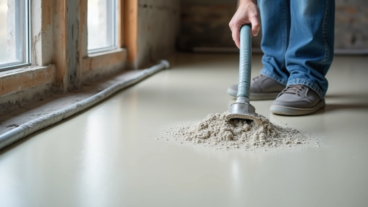 Wygrzewanie posadzki z miksokreta