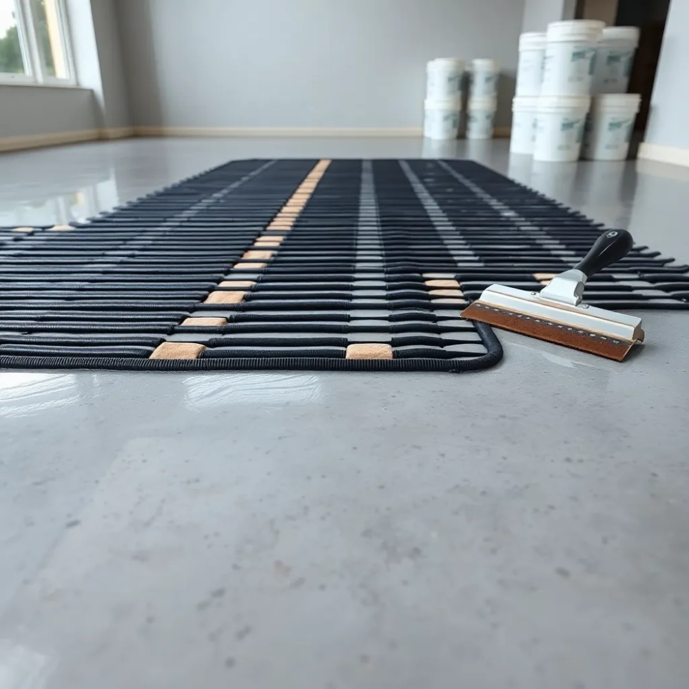 Wylewanie posadzki na ogrzewanie podłogowe