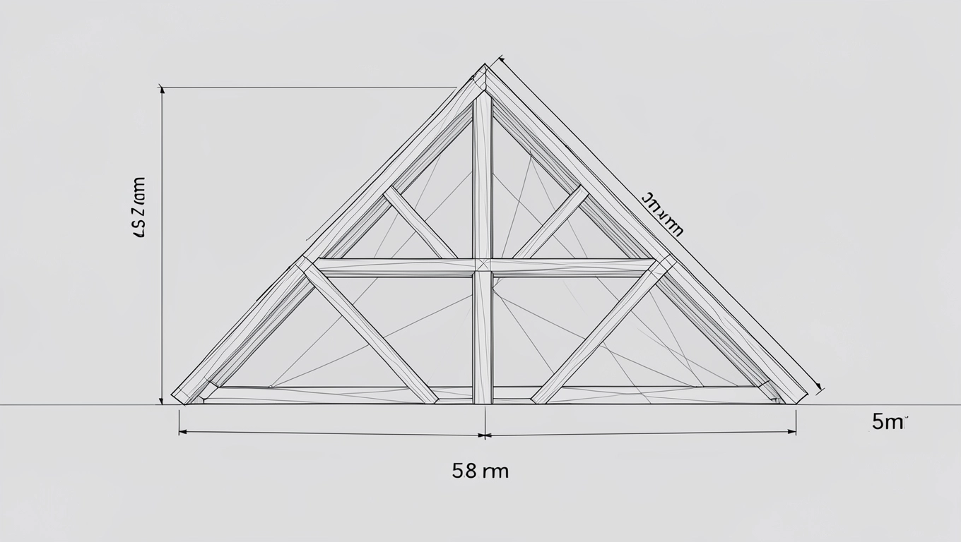 Wymiary i długość krokwi dwuspadowych