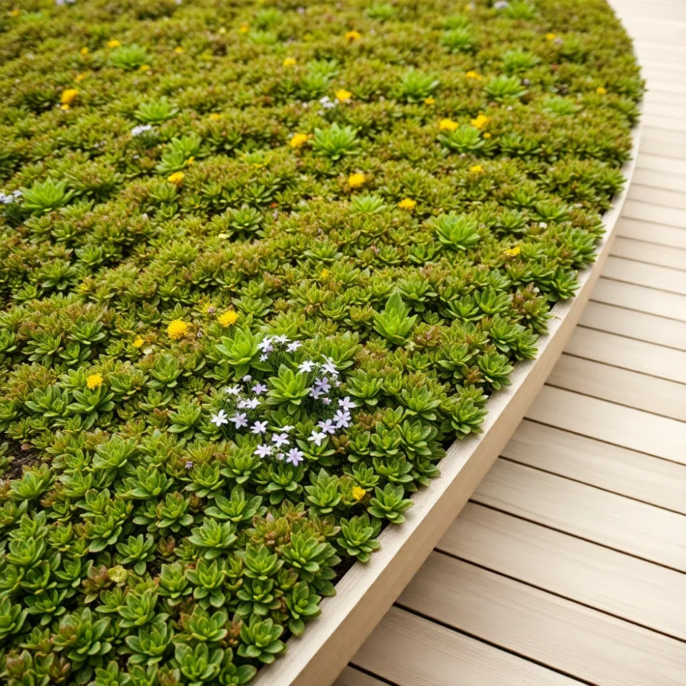 Zielony dach na tarasie